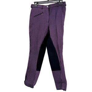 Ride-AP Size 28 Purple Black Plaid Riding Breeches‎ Horseback Pants